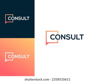 Consult wordmark logo design vector illustration