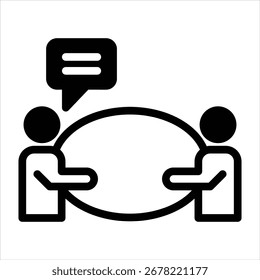 consultancy icon in black style vector illustration