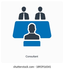 Consultant or advisor icon concept