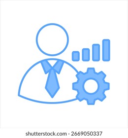 Ilustração do vetor de ícone azul do consultor