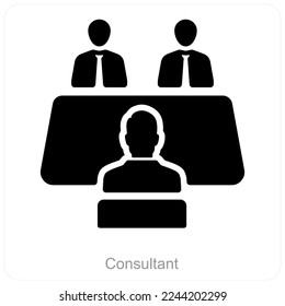 Concepto de icono de consulta y consulta