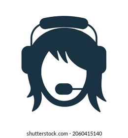 Consultor, cliente, icono de asistencia. Ilustración vectorial simple editable.