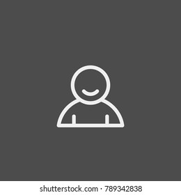 Consultant flat vector icon. Seller flat vector icon