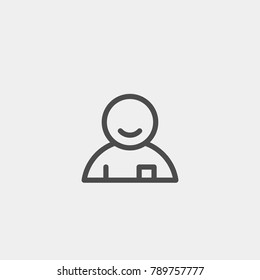 Consultant flat vector icon. Seller flat vector icon