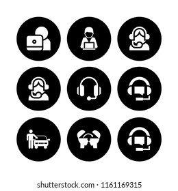 consultant icon. 9 consultant set with process, shopping support online, headset and support vector icons for web and mobile app