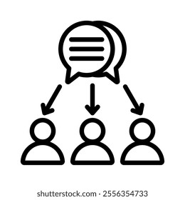Consultant icon line vector illustration on white background.