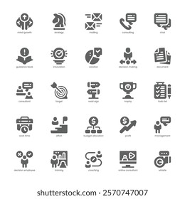 Consultant Icon pack for your website, mobile, presentation, and logo design. Consultant Icon glyph design. Vector graphics illustration and editable stroke.