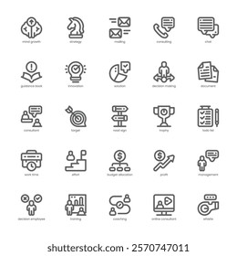 Consultant Icon pack for your website, mobile, presentation, and logo design. Consultant Icon outline design. Vector graphics illustration and editable stroke.