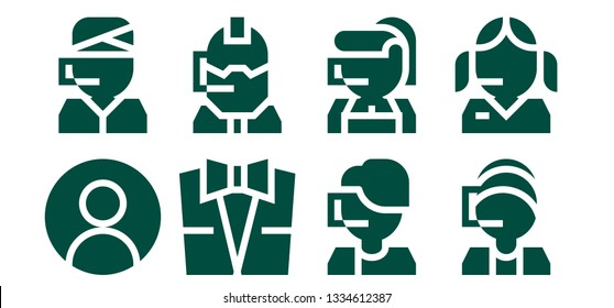 consultant icon set. 8 filled consultant icons.  Simple modern icons about  - User, Call center, Suit