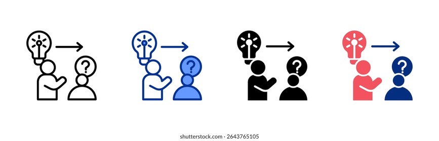 Consultant icon sheet multiple style collection