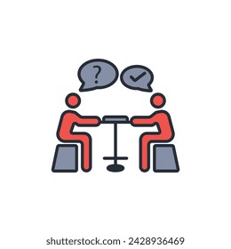 consultant icon. vector.Editable stroke.linear style sign for use web design,logo.Symbol illustration.