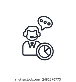 consultant icon. vector.Editable stroke.linear style sign for use web design,logo.Symbol illustration.