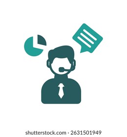 ícone de consultor. vetor.Sinal editável de estilo traço.linear para usar a ilustração web design,logo.Symbol.