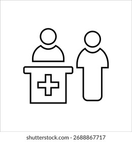 Iconos de consultor. Vector de línea simple
