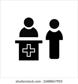 consultant icons. simple solid vector