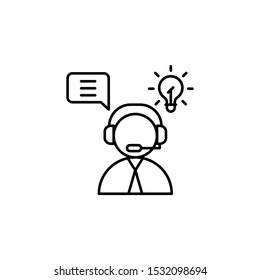 Consultant idea icon. Simple line, outline vector of team work idea icons for ui and ux, website or mobile application