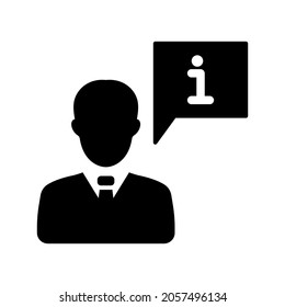 Consultant information icon.customer,executive (vector illustration)