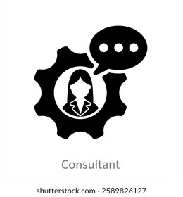 Consultant and service icon concept