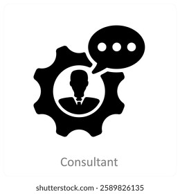 Consultant and service icon concept