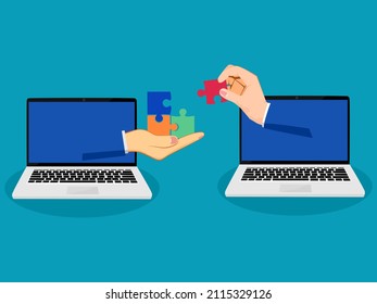 Consultor para resolver problemas de canales en línea. concepto de comunicación en línea