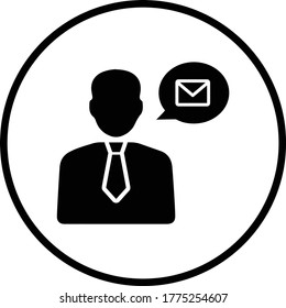 Consultant support icon / black version