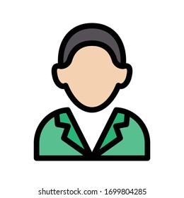 consultant vector flat color icon 
