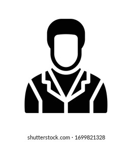 consultant vector glyph flat icon 