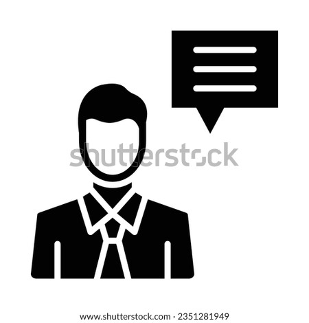 Consultant Vector Glyph Icon For Personal And Commercial Use.
