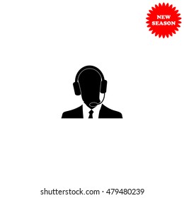Consultant  vector icon isolated on white background.