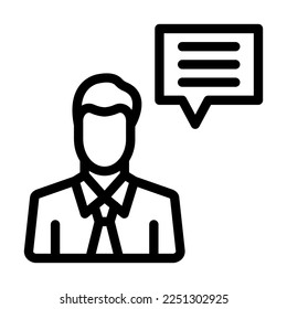 Vektor Line Icon Design des Beraters