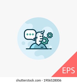 Consultant. Vector modern line design illustration icon
