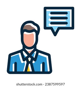 La Línea Espesa Del Vector Consultor Llenó Iconos De Colores Oscuros Para Uso Personal Y Comercial.
