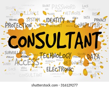 CONSULTANT word cloud, security concept