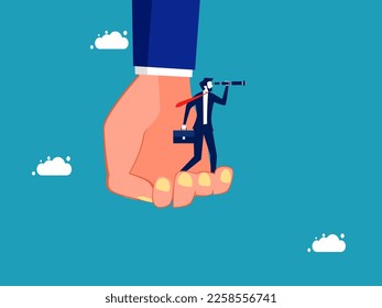 consultants help business people to see far. Big vision and looking for opportunities. business concept 