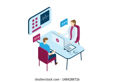 consultation activities between doctors and patients with isometric concepts