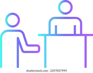 Consultation Business people icon with blue duotone style. technology, chat, people, social, conversation, network, collaboration. Vector illustration