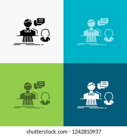 consultation, chat, answer, contact, support Icon Over Various Background. glyph style design, designed for web and app. Eps 10 vector illustration