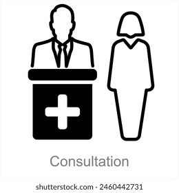 Consultation and discussion icon concept