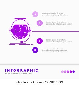 consultation, education, online, e learning, support Infographics Template for Website and Presentation. GLyph Purple icon infographic style vector illustration.