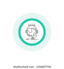 consultation, education, online, e learning, support Line Icon. Vector isolated illustration