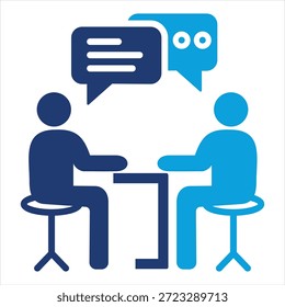 Beratung Flat Blue Icon Style