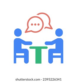 Konsultation flach Symbol. Einfache Illustration für Grafik und Web Design.