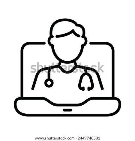 consultation health icon line vector design in trendy style