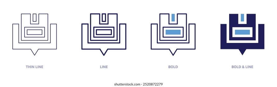 Consultation icon in 4 different styles. Thin Line, Line, Bold, and Bold Line. Duotone style. Editable stroke.