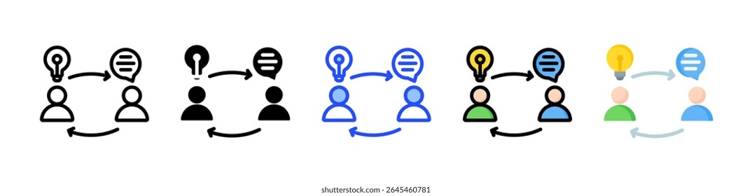 Konsultation Icon-Sammlung mit mehreren Stilen