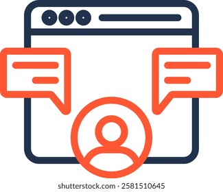 Consultation Icon Color Line Vector Illustration