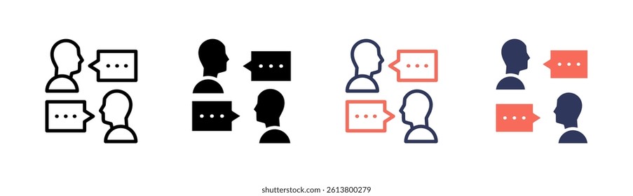 Consultation Icon Element For Design And Vector