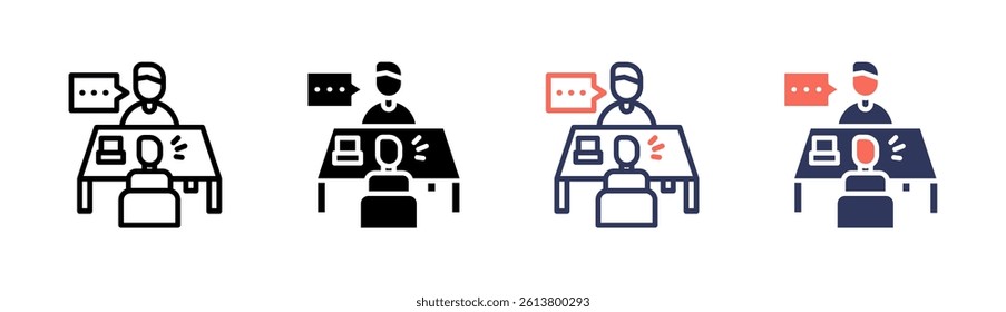 Consultation Icon Element For Design And Vector