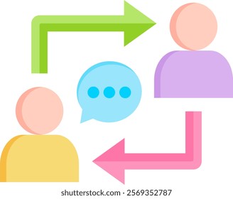 Consultation Icon Flat Vector Illustration
