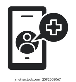 Consultation Icon Glyph Style. Vector Illustration For Graphic Design